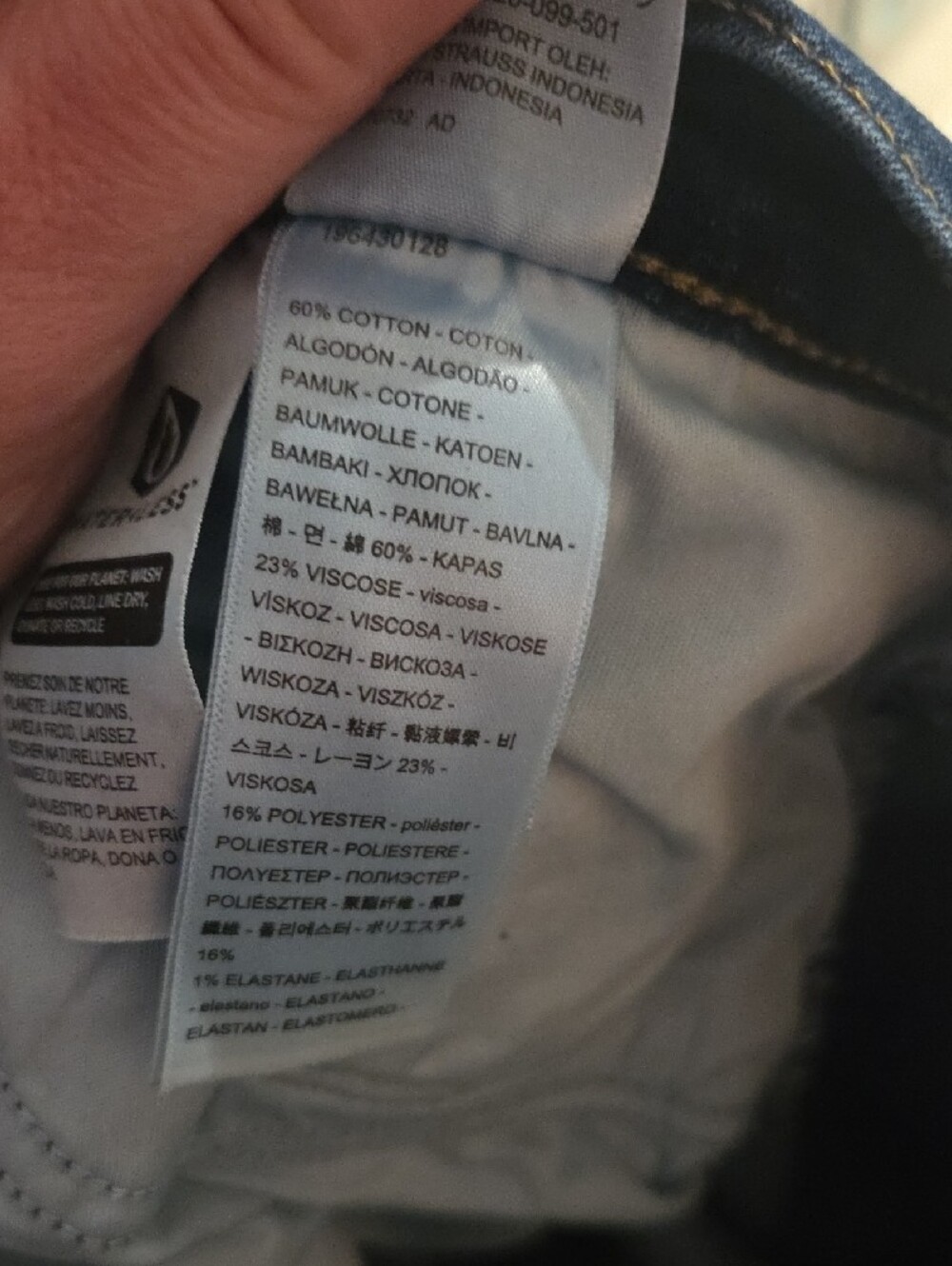 Levi's 24W Navy Distressed Skinny Jeans - Picture 4 of 4